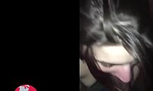 ХД видео снимци девојке која се гуши и зачепи курац