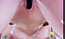 Hentai 3D-animasjon: Chun-lis erotisk møte med en massiv svart skaft