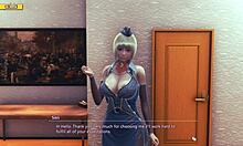 Анимирани хентаи пар ужива у домаћем сексу у 3Д сцени