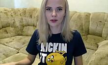 Miss Julia, a charming Latvian teen girl, engages in web chat instead of Fortnite