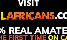 Casais negros amadores experimentam pela primeira vez o corno - africanos reais em ação