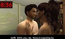 De gifte kvinnene har et hett møte med naboen sin i Sims 4