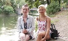 Amatőr pár meghitt hangulatba kerül Berlinben