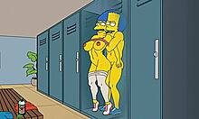 Мардж, палава домакиня, се наслаждава на анален секс както във фитнеса, така и у дома по време на отсъствието на съпруга си, с хумористичен хентай анимационен филм на тема Симпсън