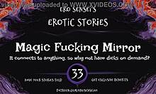 Masturbare feminină cu oglindă magică și sunet erotic pentru femei